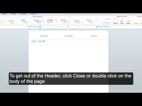 do different header for each page in word mac 2011